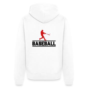 Baseball 02 - Veste à capuche bio Premium Unisexe - blanc - Dos - Thijin (182cm)