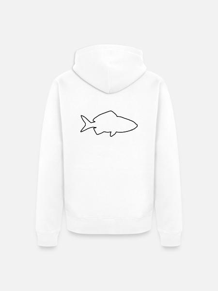 goldfisch 1 - Unisex Premium Bio Zip Hoodie - Weiß