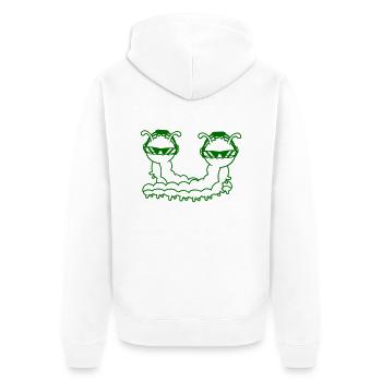 2 DJ Caterpillars Crew Musique de fête Deux amis Équipe - Veste à capuche bio Premium Unisexe - blanc - Dos - Thijin (182cm)