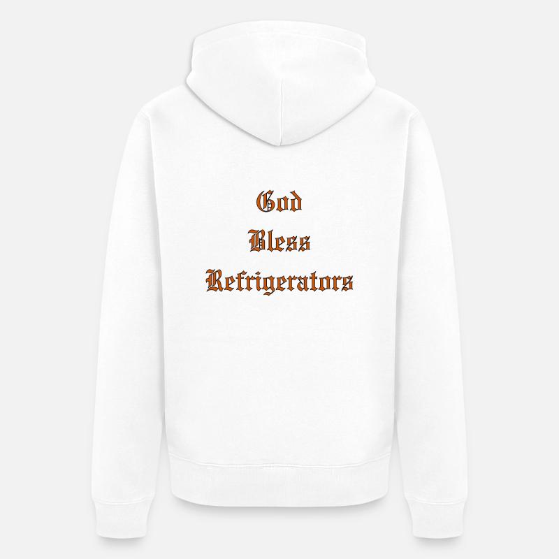 GodBlessRéfrigérateurs - Veste à capuche bio Premium Unisexe - blanc