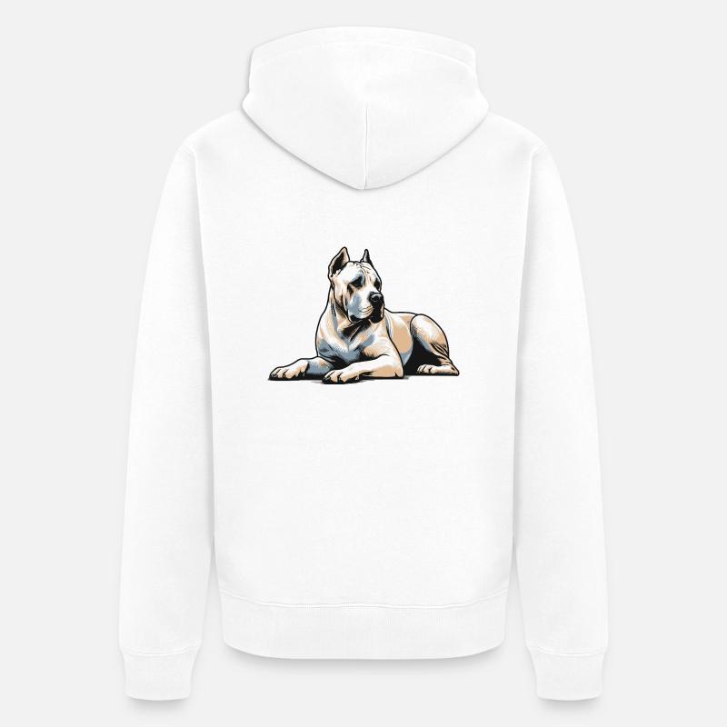 Dogue Argentin - Veste à capuche bio Premium Unisexe - blanc