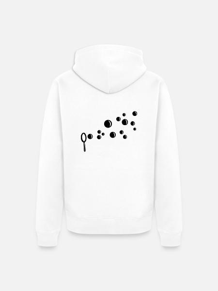 Seifenblasen - Unisex Premium Bio Zip Hoodie - Weiß