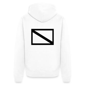 DiveFlag - Unisex Premium Bio Zip Hoodie - Weiß - Hinten - Thijin (182cm)