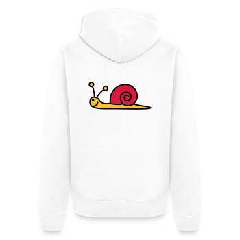schnecke_3c - Veste à capuche bio Premium Unisexe - blanc - Dos - Thijin (182cm)