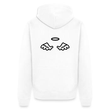 Ailes d'ange - ligne - Veste à capuche bio Premium Unisexe - blanc - Dos - Thijin (182cm)