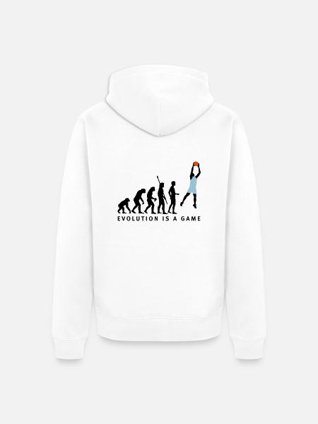 evolution_basketball_072011_b_3c - Veste à capuche bio Premium Unisexe - blanc