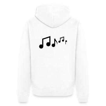 Musik noten - Unisex Premium Bio Zip Hoodie - Weiß - Hinten - Thijin (182cm)