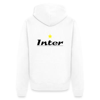 inter_02 - Unisex Premium Bio Zip Hoodie - Weiß - Hinten - Thijin (182cm)