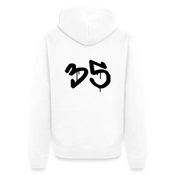 Tag : 35 - Veste à capuche bio Premium Unisexe - blanc - Dos - Thijin (182cm)