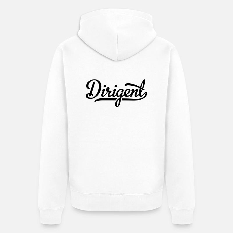 Dirigent - Unisex Premium Bio Zip Hoodie - Weiß