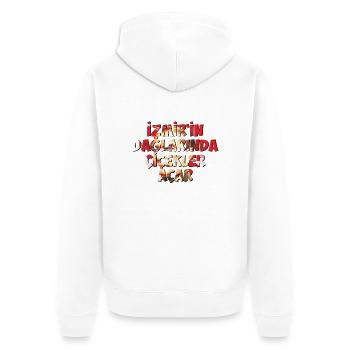 Izmir Marsi Atatürk - Veste à capuche bio Premium Unisexe - blanc - Dos - Thijin (182cm)