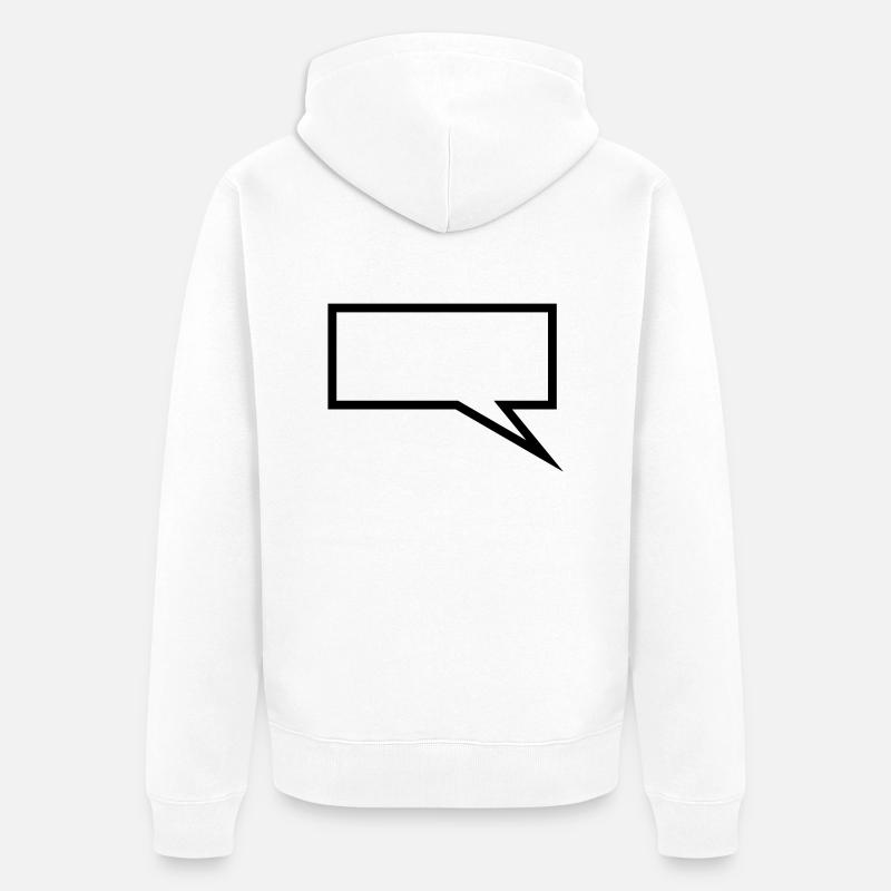 speech ballon - Veste à capuche bio Premium Unisexe - blanc