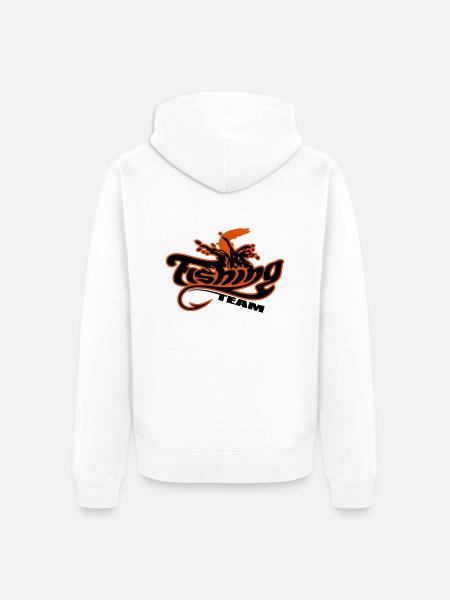 fishing_team_2c - Unisex Premium Bio Zip Hoodie - Weiß