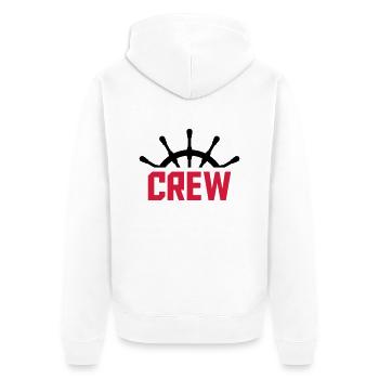 Crew Steuerrad Design - Unisex Premium Bio Zip Hoodie - Weiß - Hinten - Thijin (182cm)