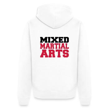 Mixed Martial Arts - Unisex Premium Bio Zip Hoodie - Weiß - Hinten - Thijin (182cm)