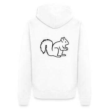 Ecureuil - Veste à capuche bio Premium Unisexe - blanc - Dos - Thijin (182cm)