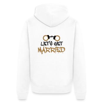Permet de se marier prisonnier menotté drôle - Veste à capuche bio Premium Unisexe - blanc - Dos - Thijin (182cm)