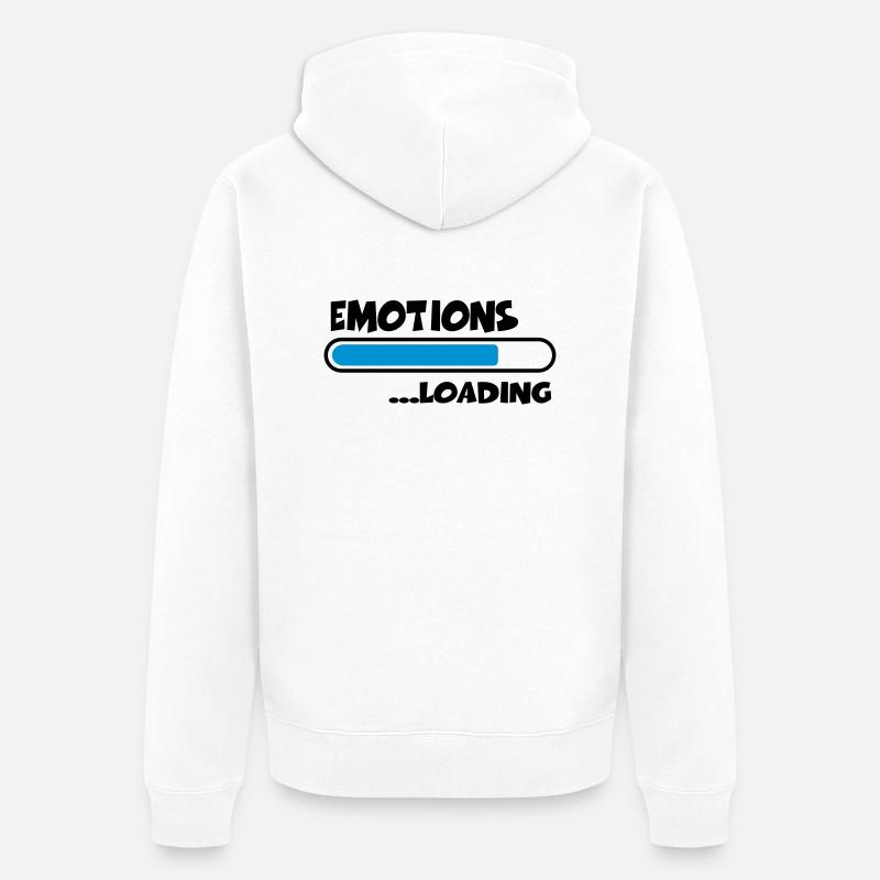 Emotions loading - Veste à capuche bio Premium Unisexe - blanc