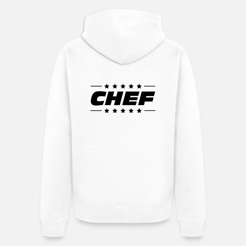 Chef - Veste à capuche bio Premium Unisexe - blanc