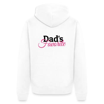 Dads Favorite - Unisex Premium Bio Zip Hoodie - Weiß - Hinten - Thijin (182cm)