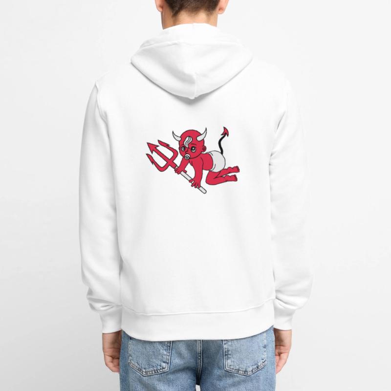 evil devil demon hell devil satan crawling pacifie Unisex Premium Organic Zip Hoodie