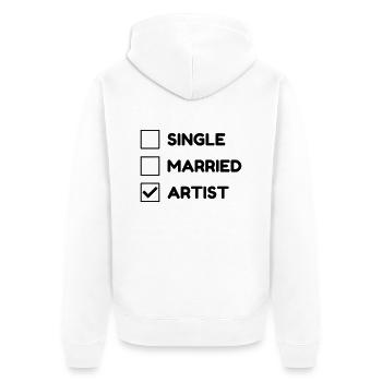 artiste / art / danse / musique - Veste à capuche bio Premium Unisexe - blanc - Dos - Thijin (182cm)