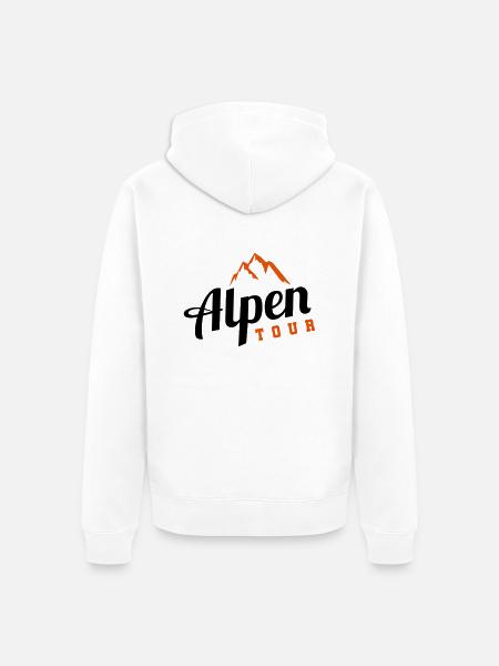 alpen tour design - Unisex Premium Bio Zip Hoodie - Weiß