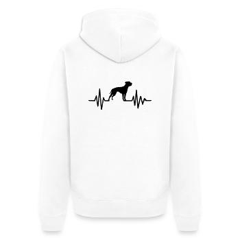 American Bulldog - Unisex Premium Bio Zip Hoodie - Weiß - Hinten - Thijin (182cm)