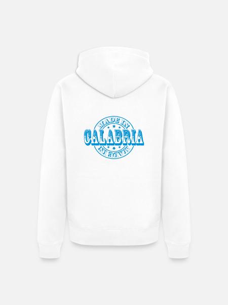 Made in Calabria m1k2 - Veste à capuche bio Premium Unisexe - blanc