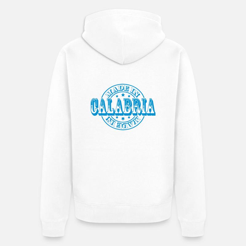 Made in Calabria m1k2 - Veste à capuche bio Premium Unisexe - blanc