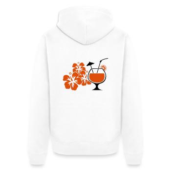 hawaii_blumen_cocktail - Veste à capuche bio Premium Unisexe - blanc - Dos - Thijin (182cm)