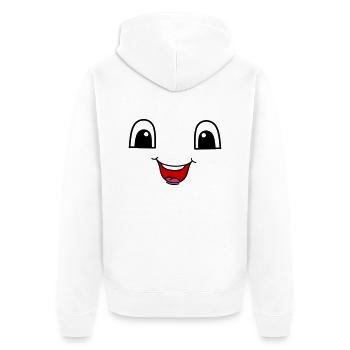 Cute face with a happy smile - Unisex Premium Bio Zip Hoodie - Weiß - Hinten - Thijin (182cm)