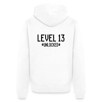 13e anniversaire Gamer Gaming - Veste à capuche bio Premium Unisexe - blanc - Dos - Thijin (182cm)