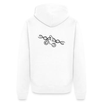 Motocross Moto Fan Moto - Veste à capuche bio Premium Unisexe - blanc - Dos - Thijin (182cm)