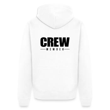Crew Member - Unisex Premium Organic Zip Hoodie - white - Back - Thijin (182cm)