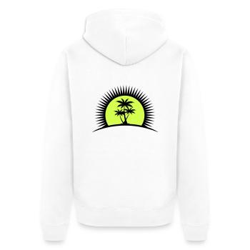 palmier - Veste à capuche bio Premium Unisexe - blanc - Dos - Thijin (182cm)