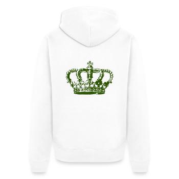 Symbole de la couronne - Veste à capuche bio Premium Unisexe - blanc - Dos - Thijin (182cm)