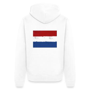 Drapeau des Pays-Bas - Pays-Bas - Veste à capuche bio Premium Unisexe - blanc - Dos - Thijin (182cm)