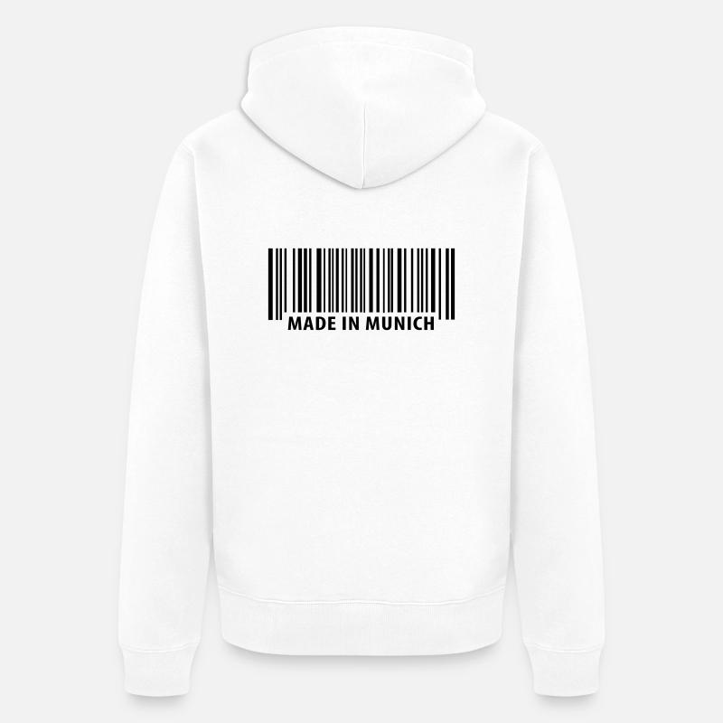 Made in Munich - München - Veste à capuche bio Premium Unisexe - blanc