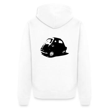 Isetta - Unisex Premium Bio Zip Hoodie - Weiß - Hinten - Thijin (182cm)