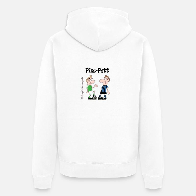 Piss-Pott - Unisex Premium Bio Zip Hoodie - Weiß