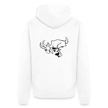Billy-chèvre - Veste à capuche bio Premium Unisexe - blanc - Dos - Thijin (182cm)