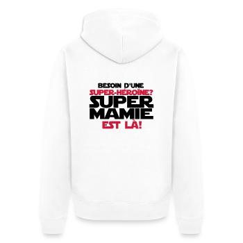 super mamie est là - Veste à capuche bio Premium Unisexe - blanc - Dos - Thijin (182cm)