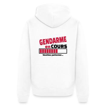 gendarme en cours - Veste à capuche bio Premium Unisexe - blanc - Dos - Thijin (182cm)