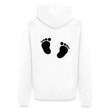 baby_fuesse_1__f1 - Unisex Premium Organic Zip Hoodie - white - Back - Thijin (182cm)