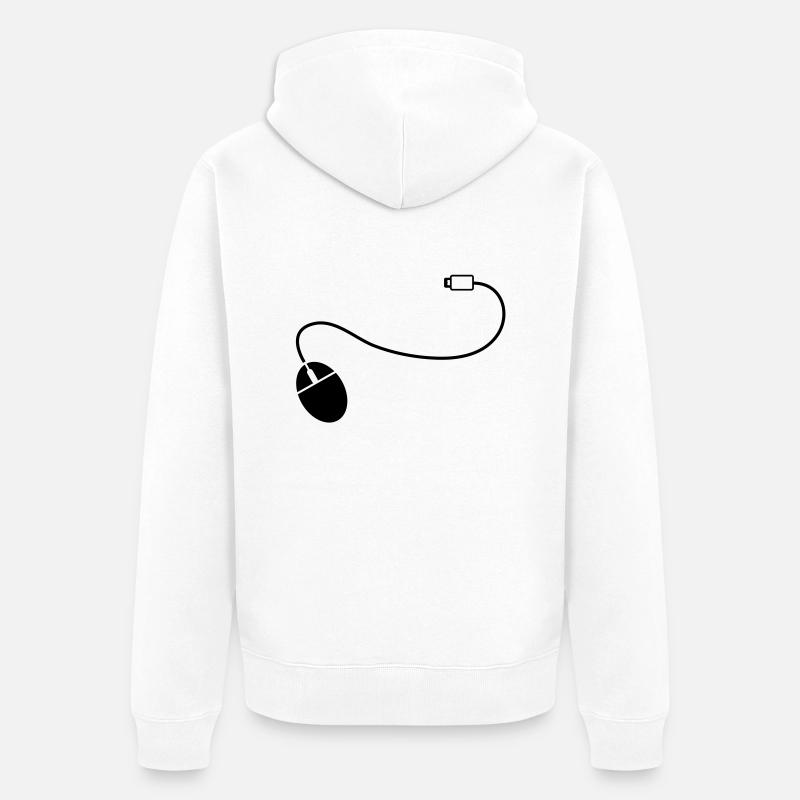 mouse_cursor__f1 - Veste à capuche bio Premium Unisexe - blanc