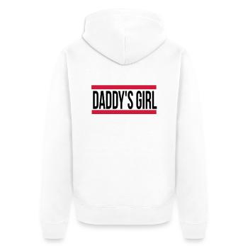 daddy´s girl - Unisex Premium Bio Zip Hoodie - Weiß - Hinten - Thijin (182cm)