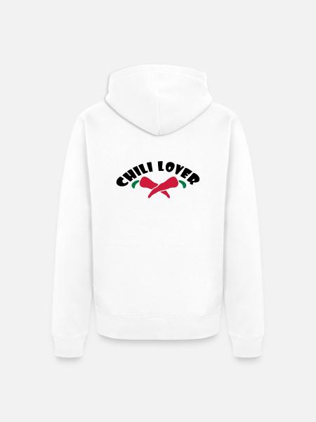 Chili Lover - Unisex Premium Organic Zip Hoodie - white