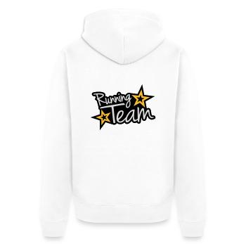 Running Team - Veste à capuche bio Premium Unisexe - blanc - Dos - Thijin (182cm)
