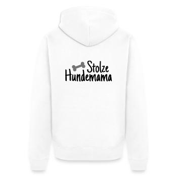 Maman de chien fier - Veste à capuche bio Premium Unisexe - blanc - Dos - Thijin (182cm)